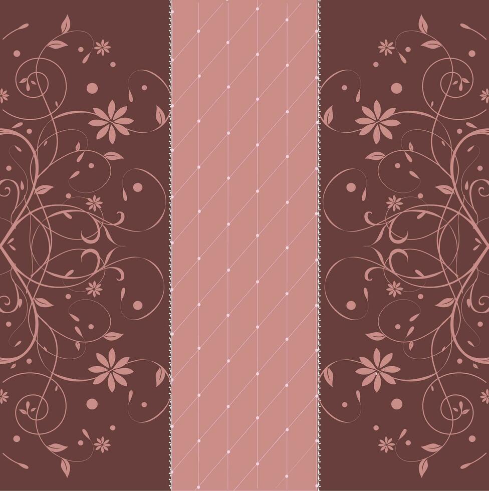 Greeting card with floral elements vector