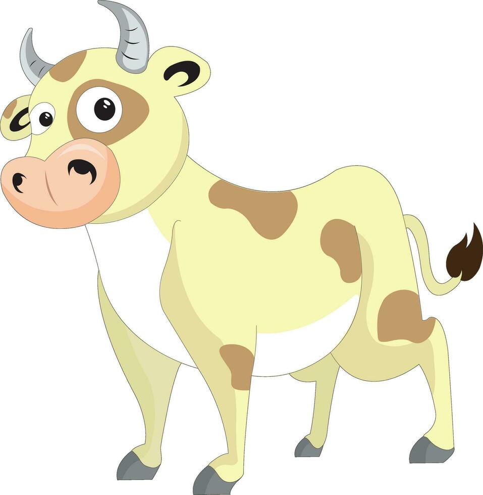 Cute cow, illustration vector