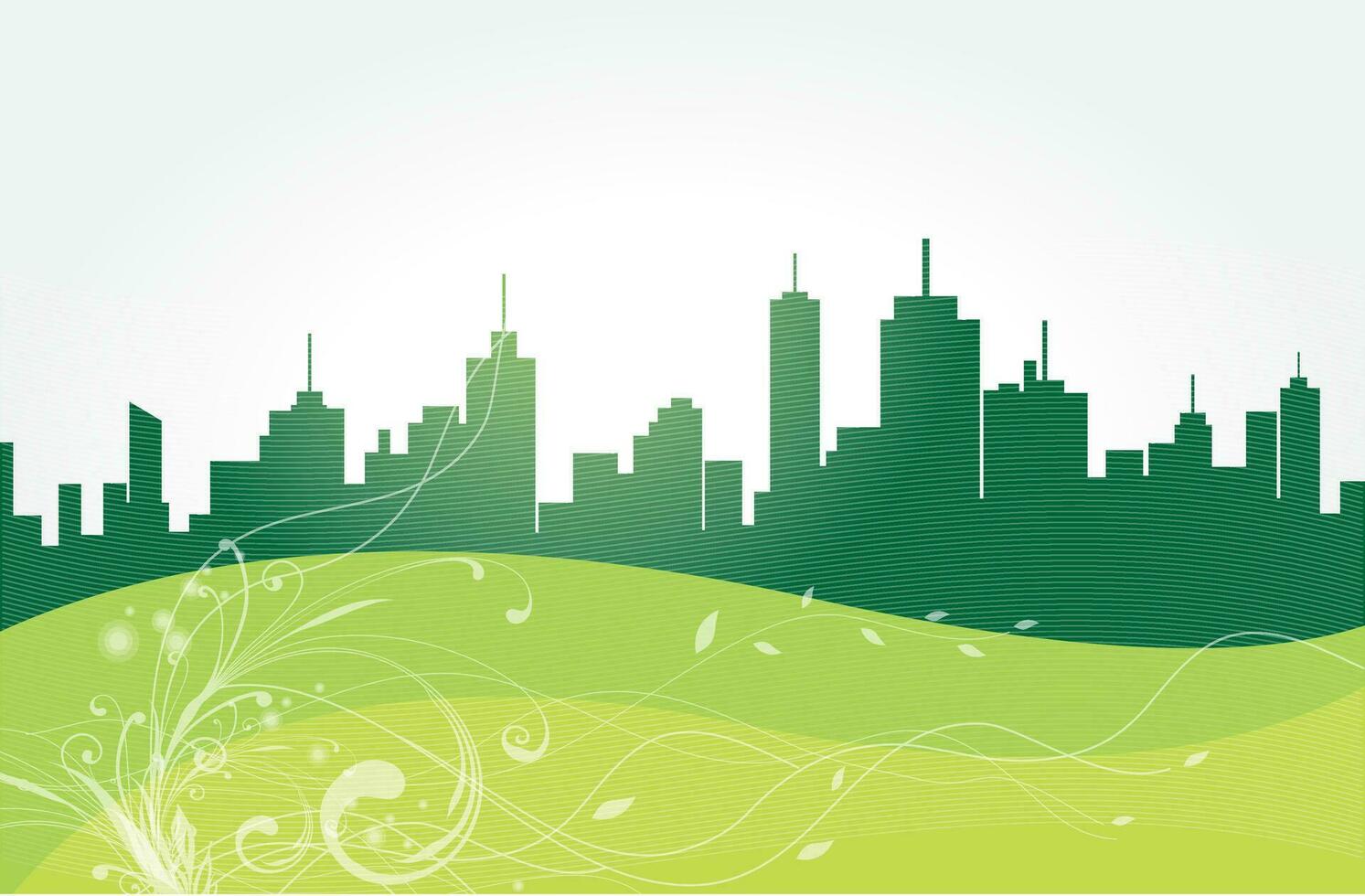 Vector of green city.