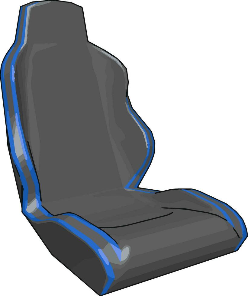 Asiento de coche, ilustración, vector sobre fondo blanco.