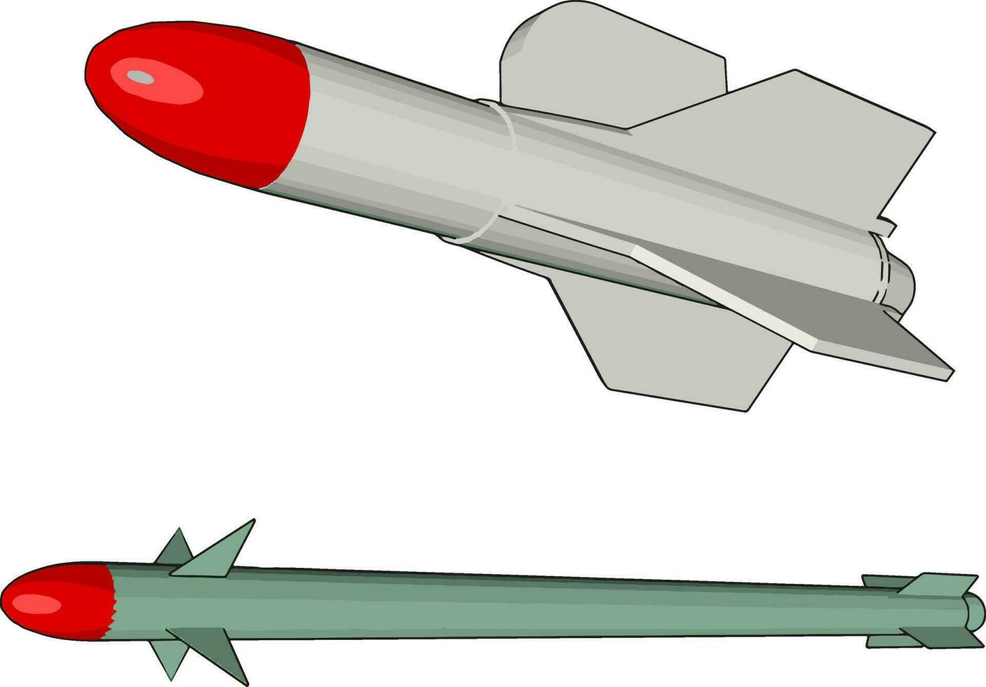 Rocket, illustration, vector on white background.