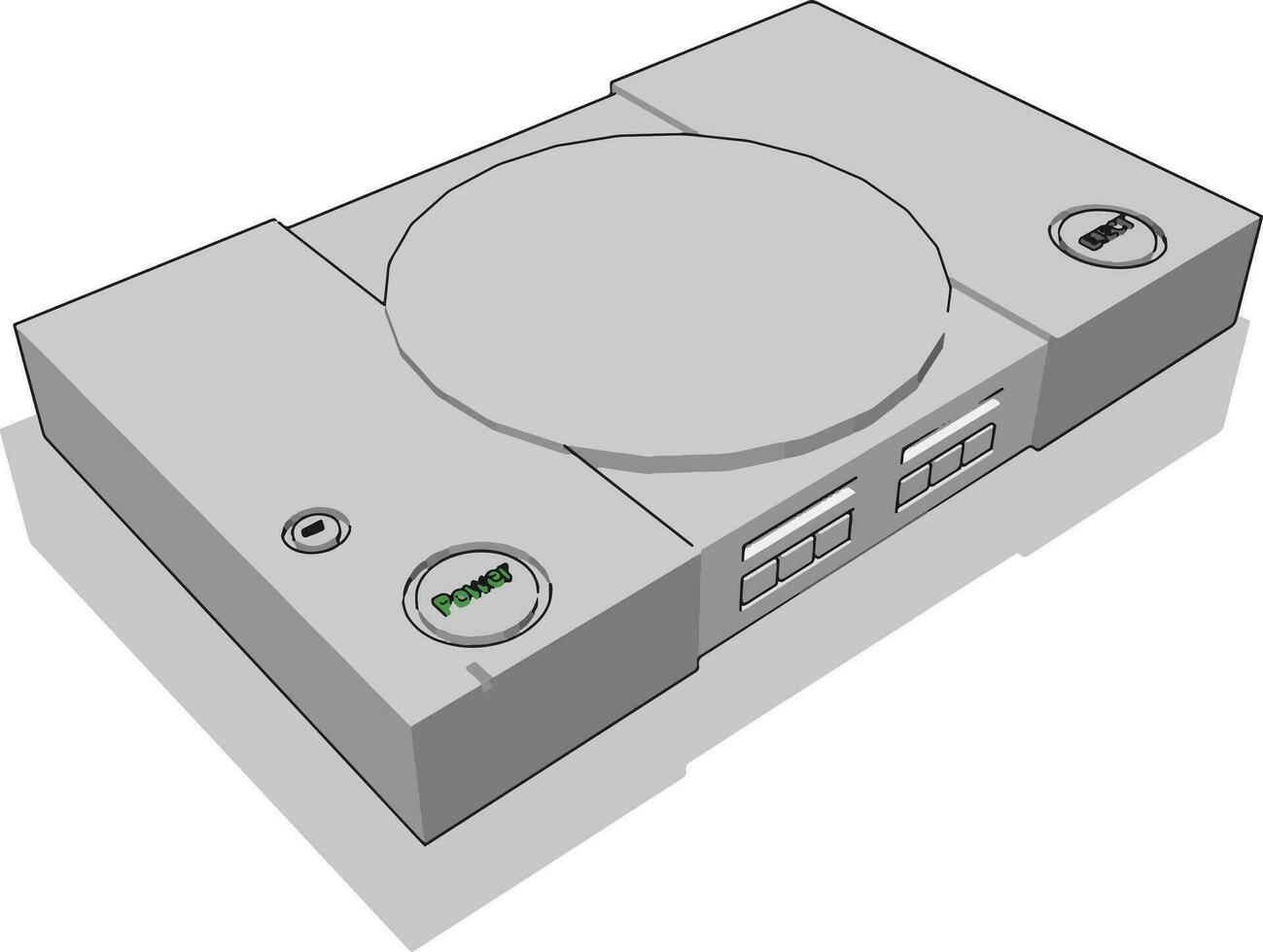 Console, illustration, vector on white background.