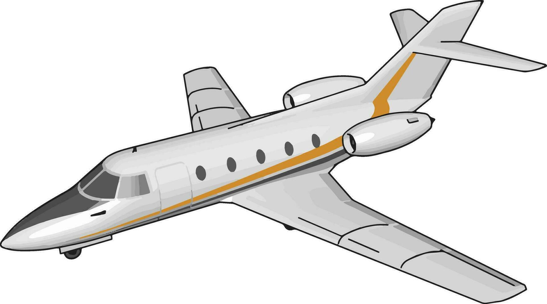 Aeroplane Its basic structure vector or color illustration