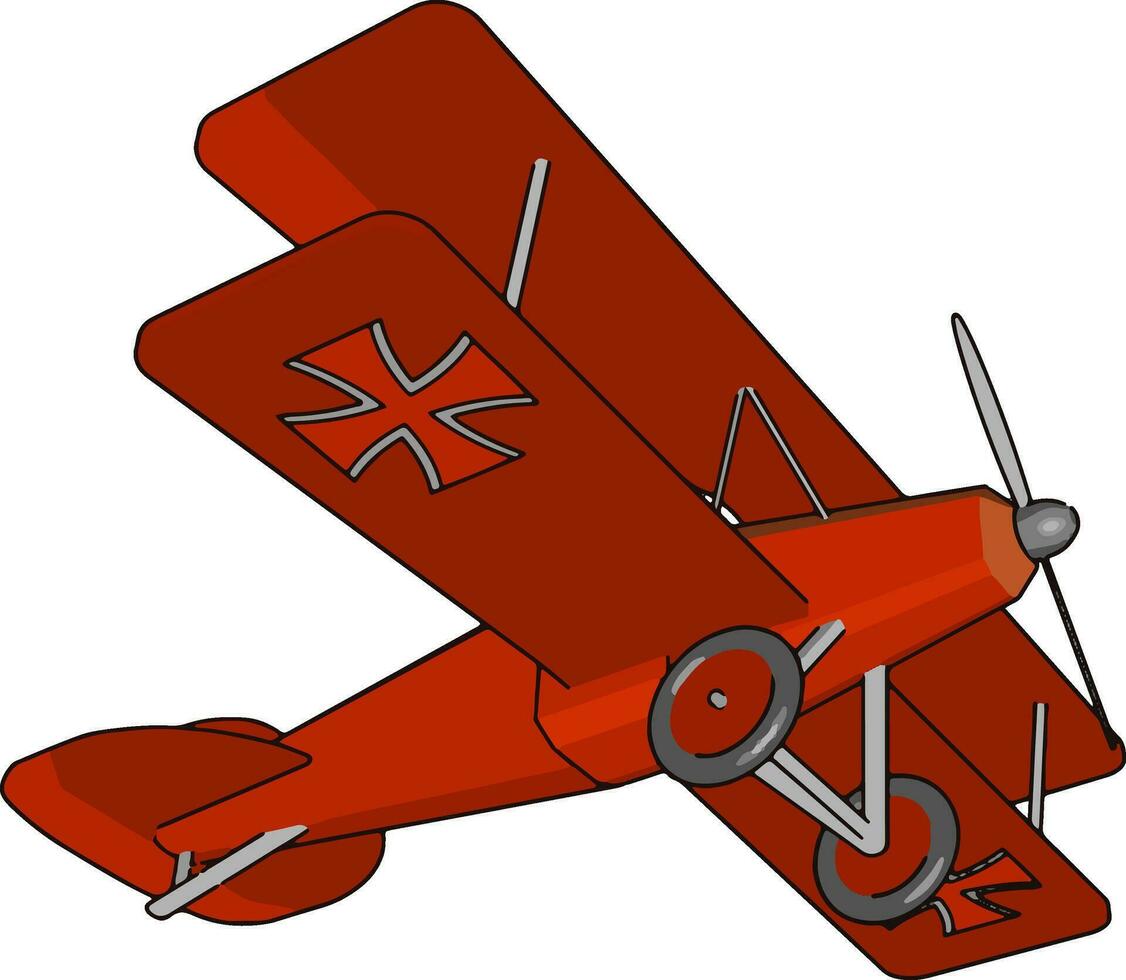 Biplane style vintage airplane retro plane vector or color illustration