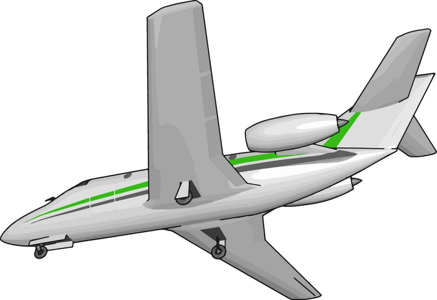 What is the cockpit of a plane called vector or color illustration