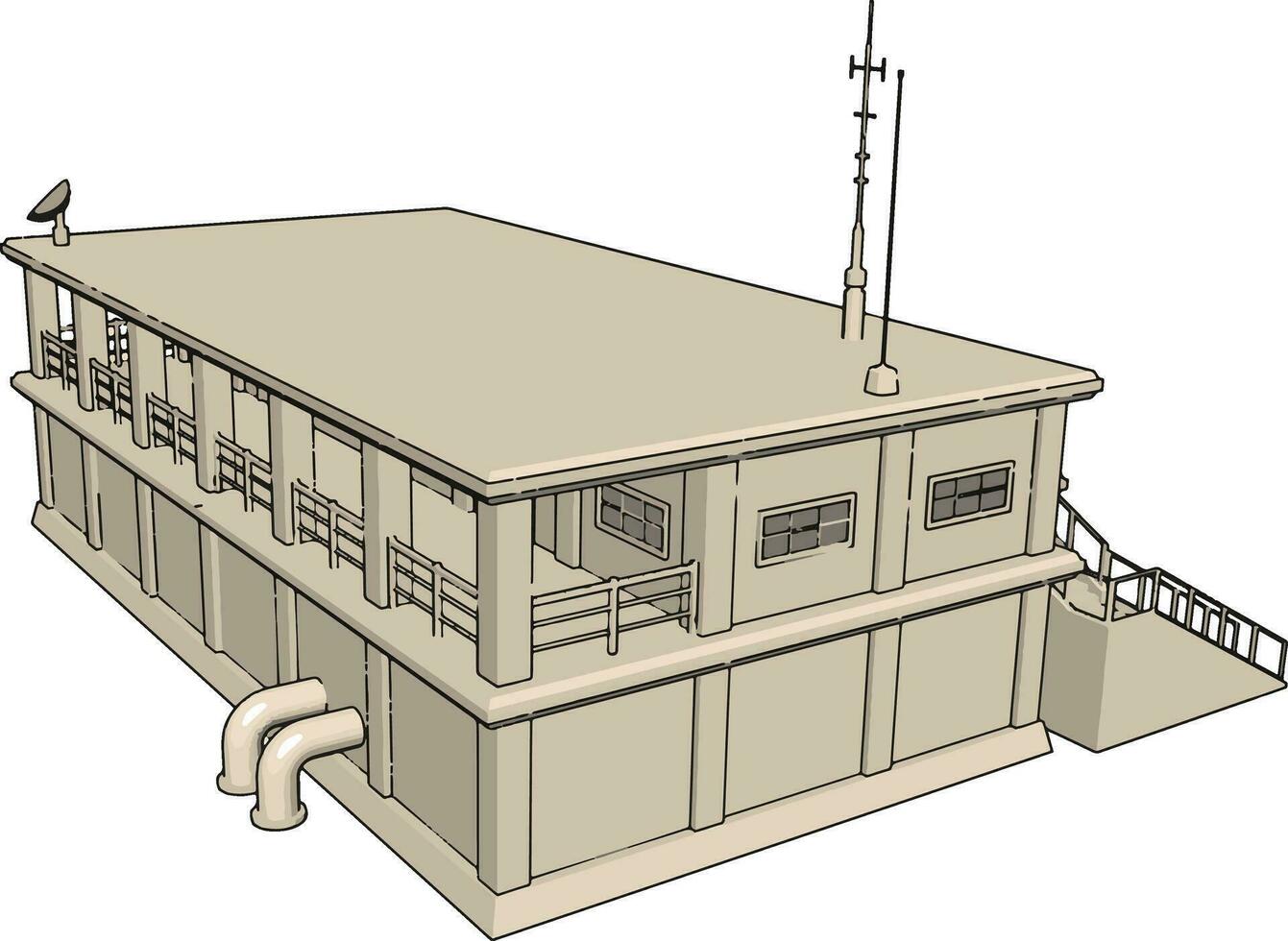 Warehouse, illustration, vector on white background.