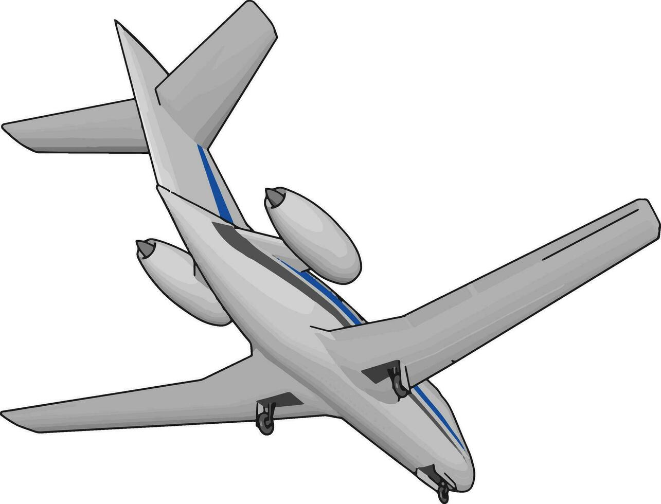 Airplane its broad spectrum uses vector or color illustration