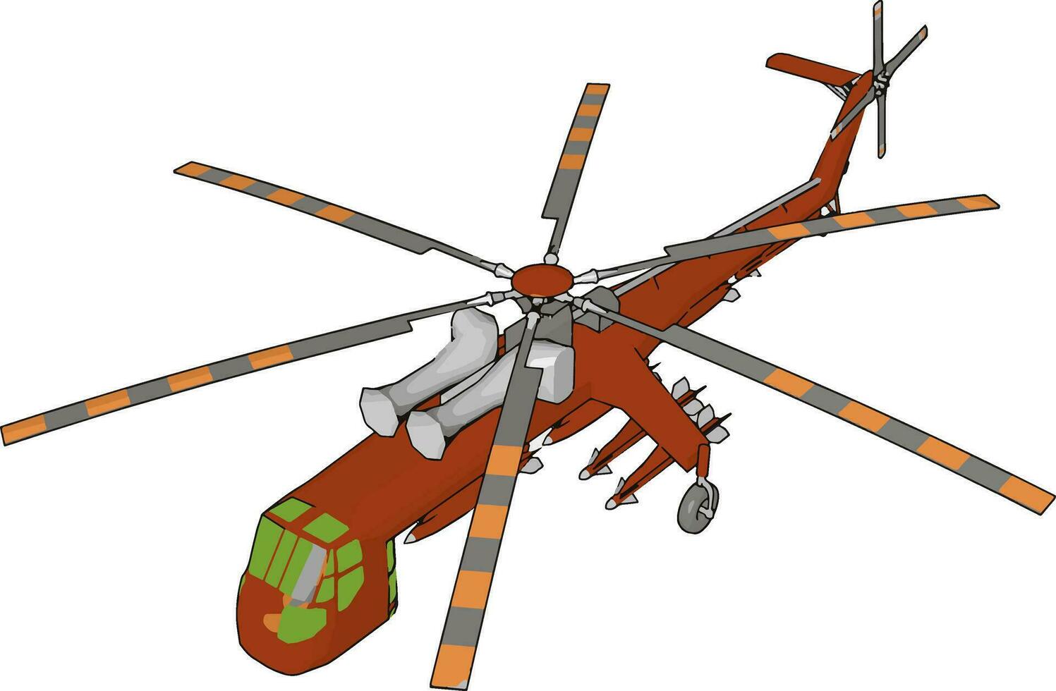 helicóptero un tipo de helicóptero o aeronave vector o color ilustración