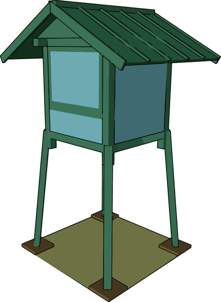 A hunting tower vector or color illustration