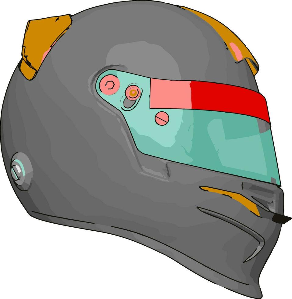 casco un completar proteccion vector o color ilustración