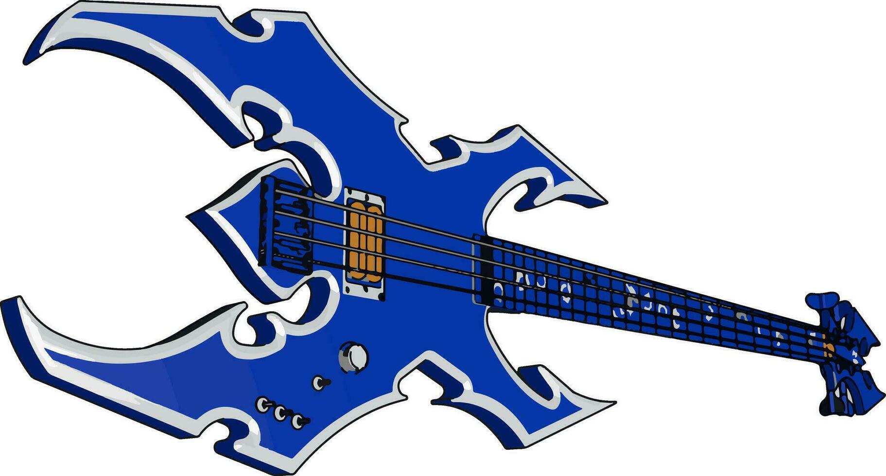 utilizar de guitarra en varios géneros vector o color ilustración