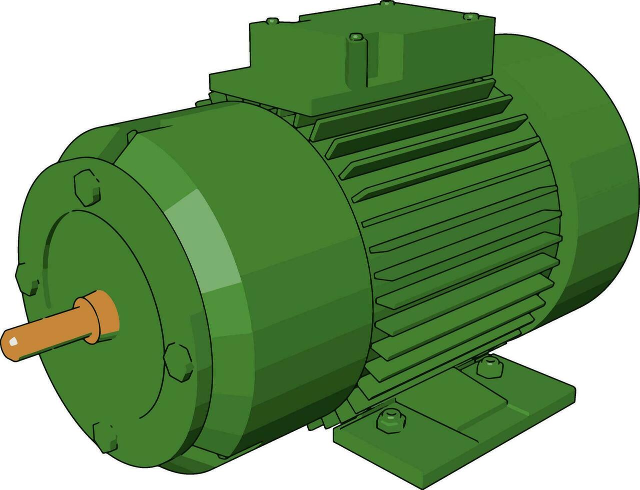 Electric motor Machine vector or color illustration