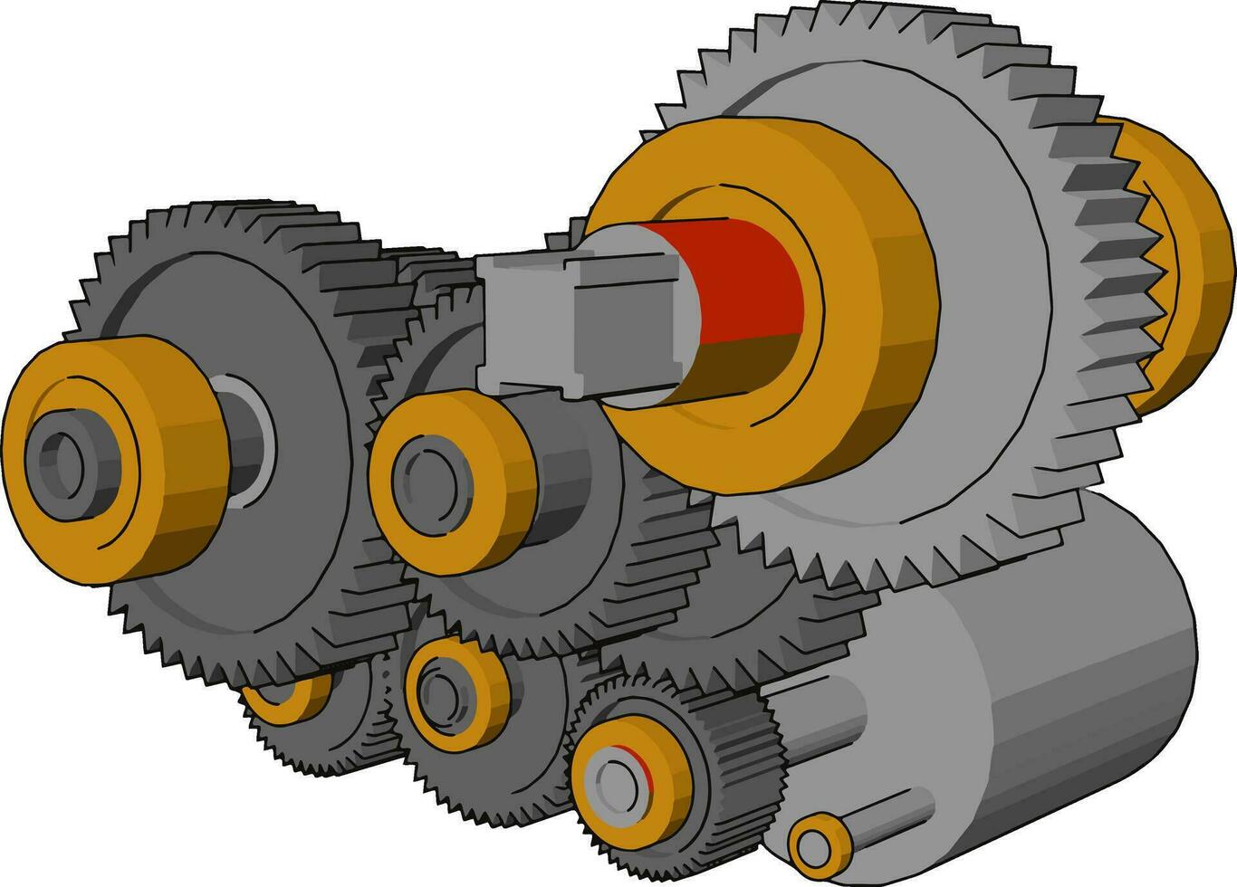 un engranaje Llevando máquina vector o color ilustración