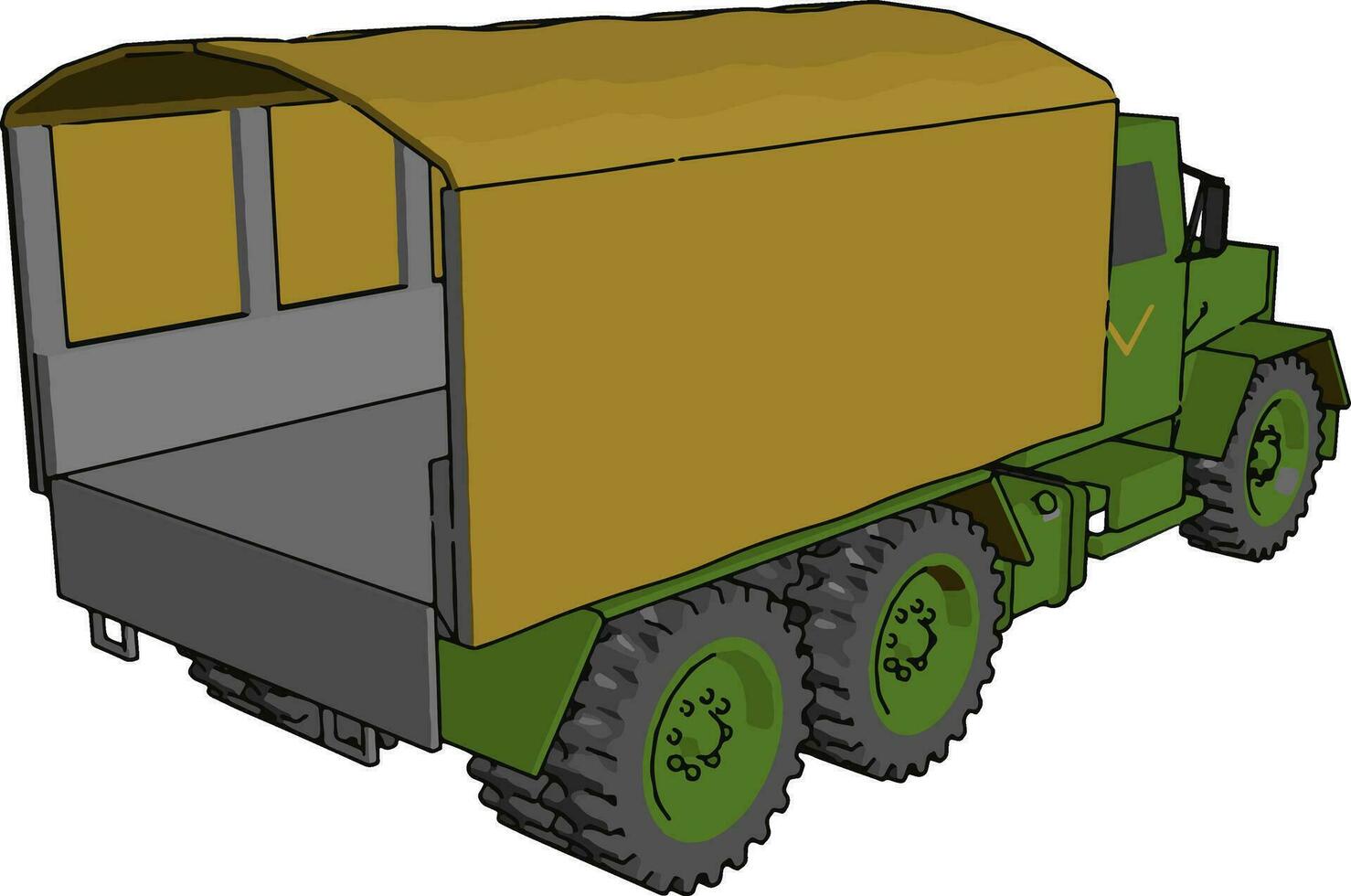 Military Vehicle picture vector or color illustration