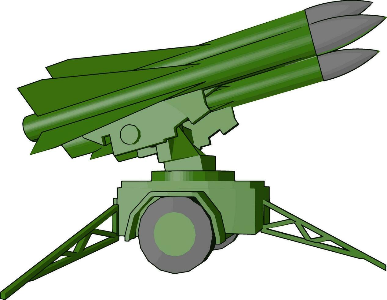 Missile launch vector or color illustration
