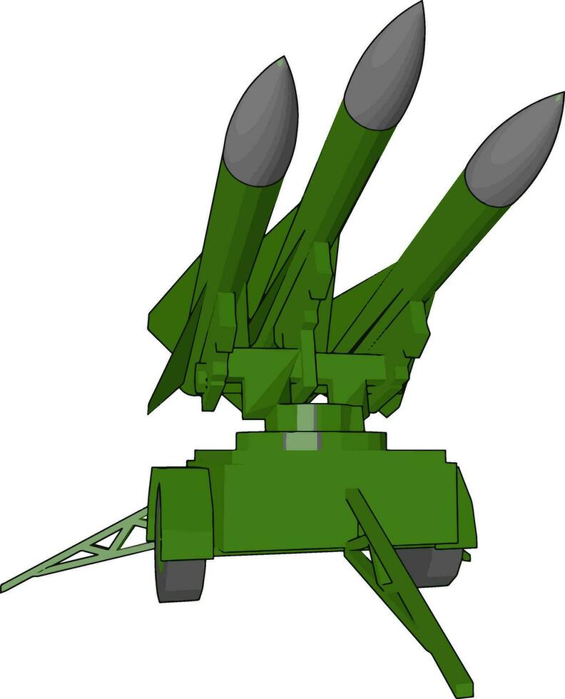 Missile a powerful weapon vector or color illustration