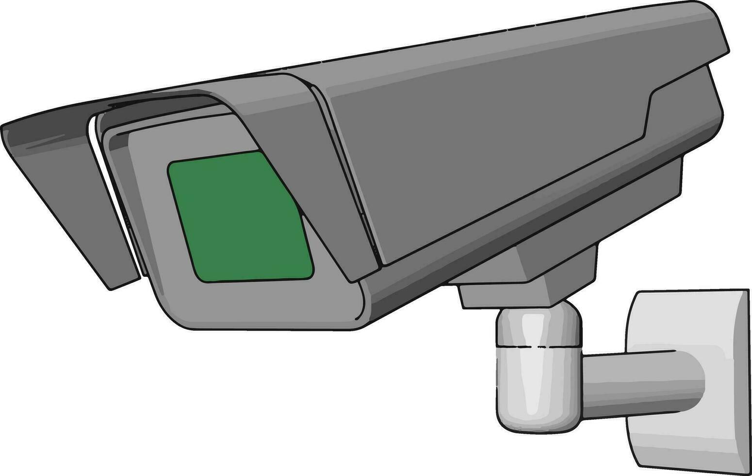 A CCTV camera vector or color illustration