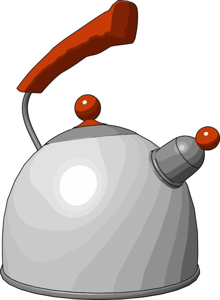 Parts of kettle vector or color illustration