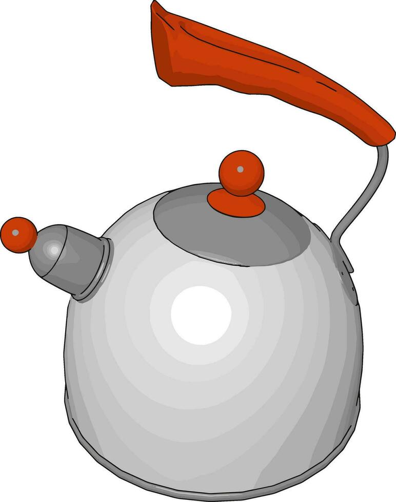 A kettle object vector or color illustration