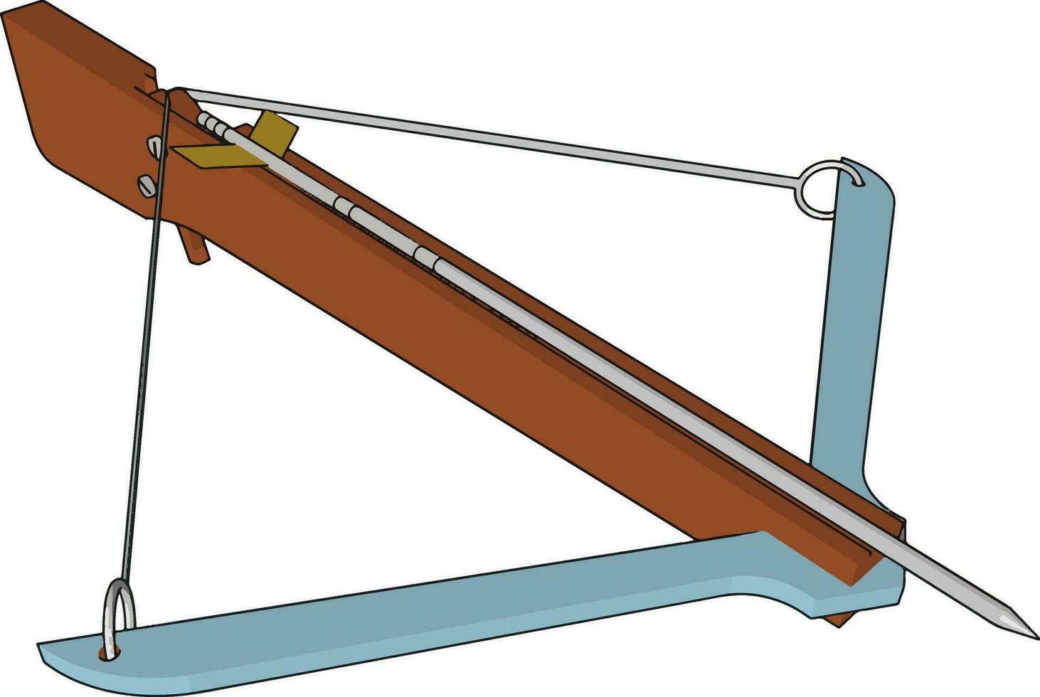 The bow and arrow object vector or color illustration