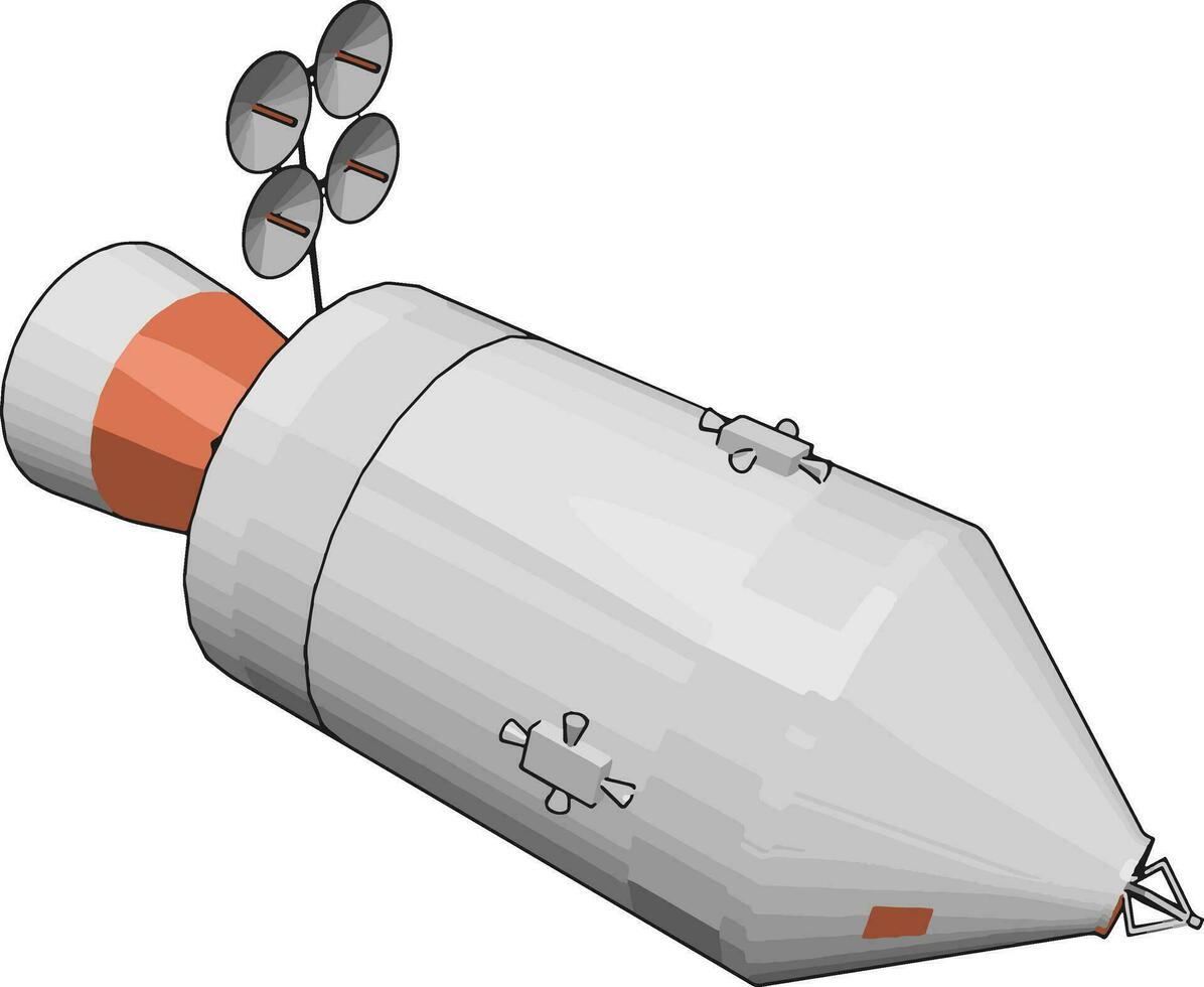 A space craft vector or color illustration