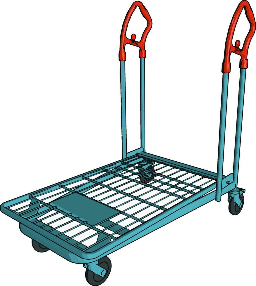 Trolley a small vehicle vector or color illustration