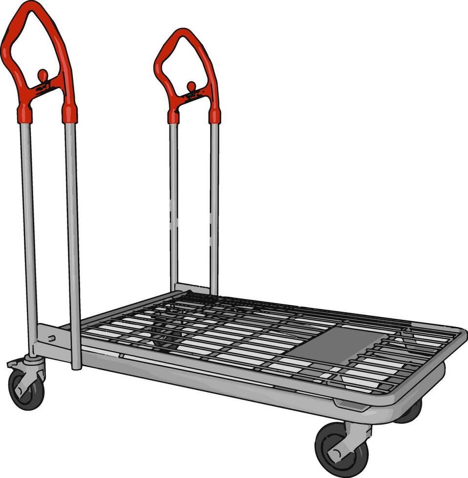 A transport cart object vector or color illustration