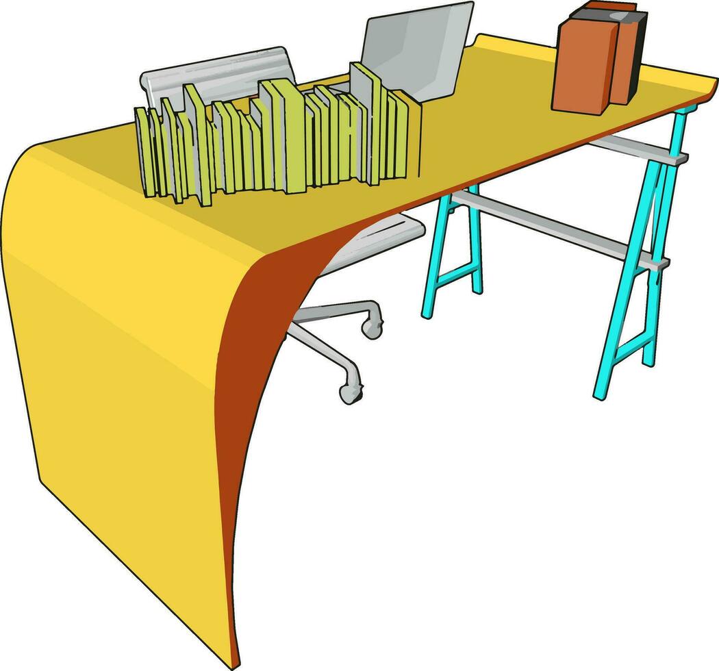 un de madera mesa vector o color ilustración