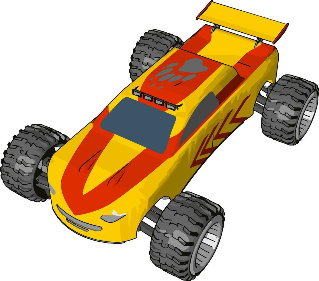 The toy vehicle toy vector or color illustration