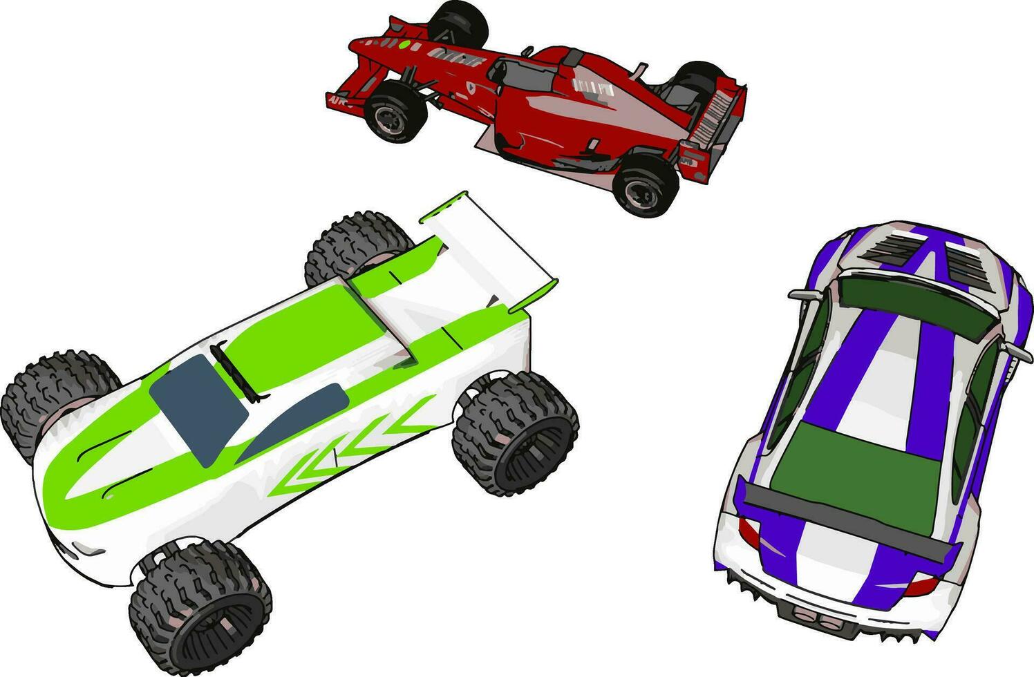 Toy car vector or color illustration