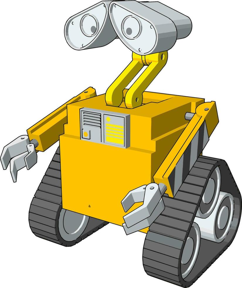 un niños excavadora juguete vector o color ilustración