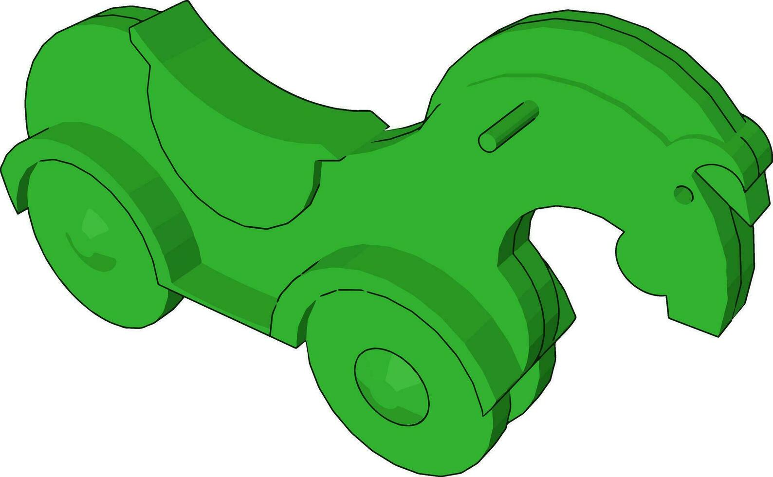 A little toy horse object vector or color illustration