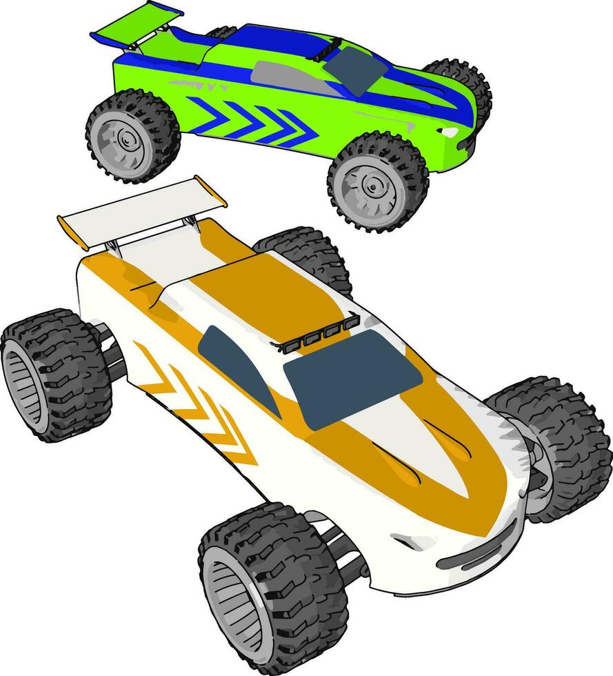 Replica of original car vector or color illustration