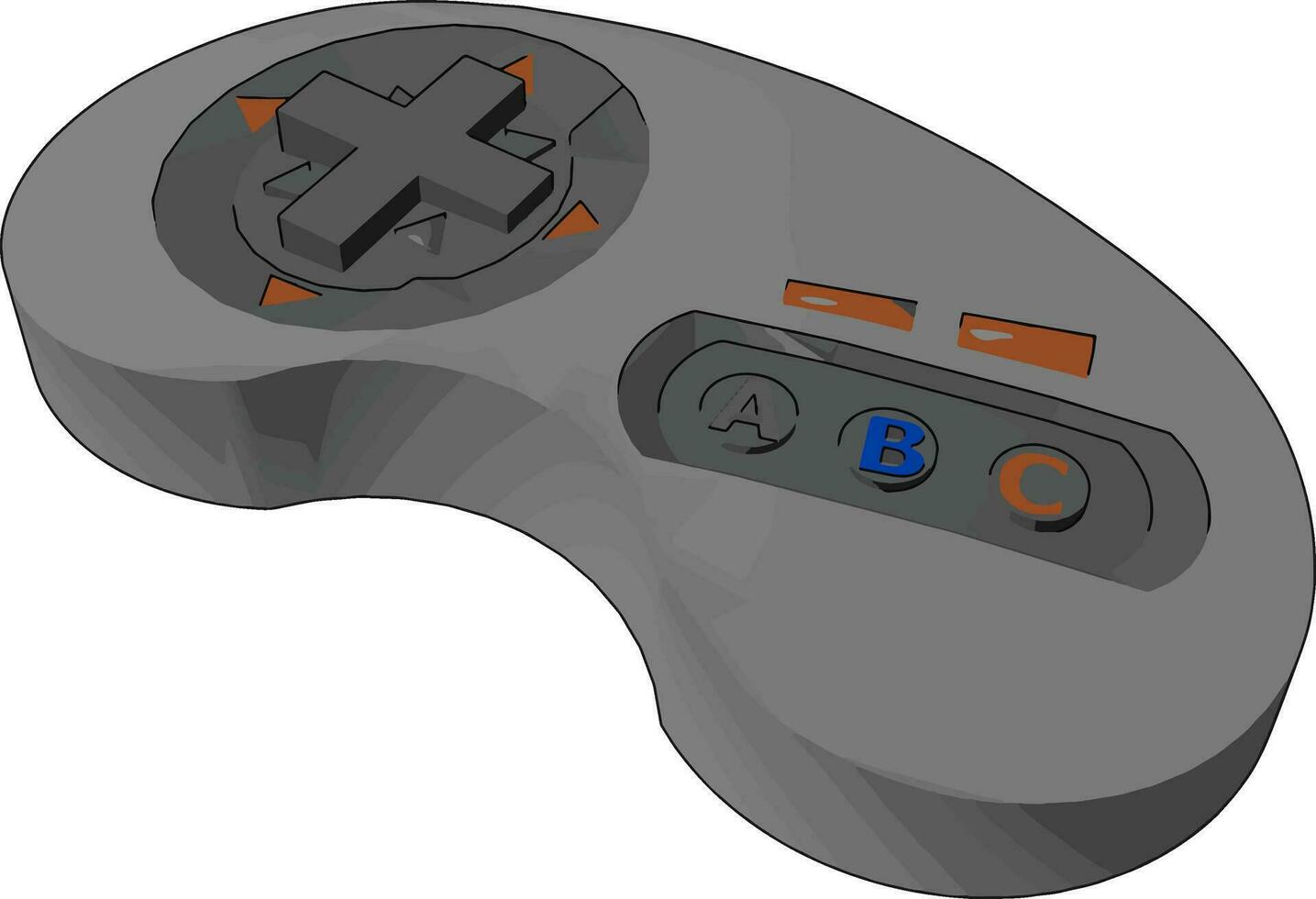 The game controller vector or color illustration