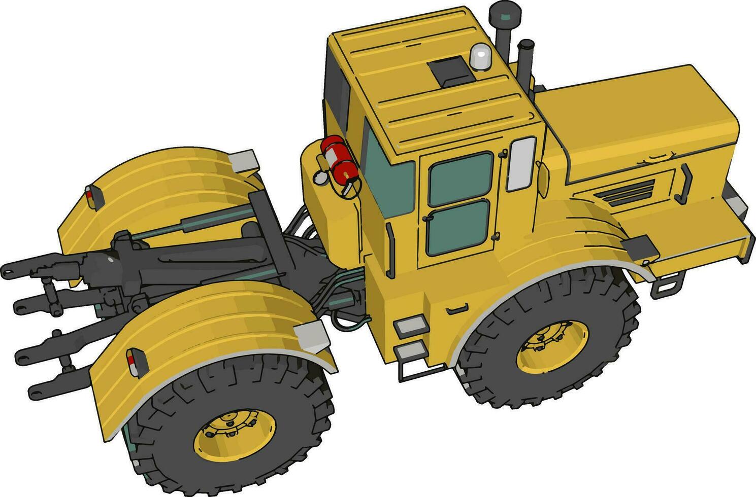 A farm vehicle vector or color illustration