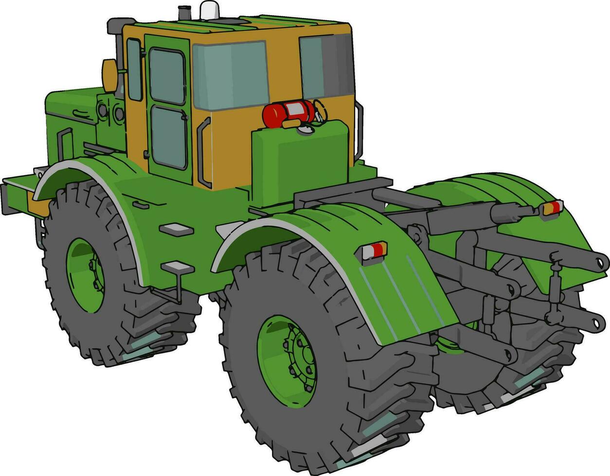 A engineering vehicle truck vector or color illustration
