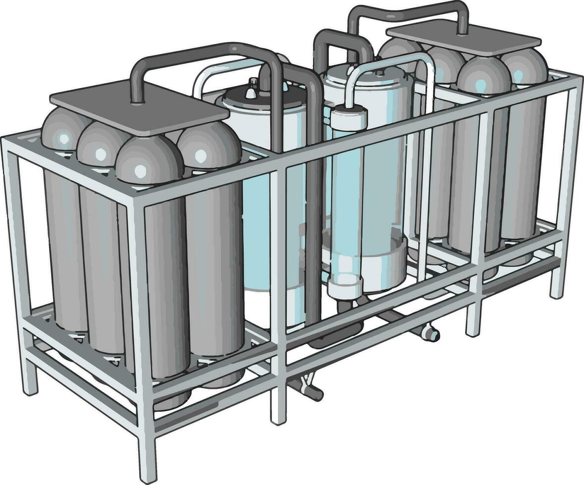 Temperature controlled storage containers for liquid vector illustration on white background
