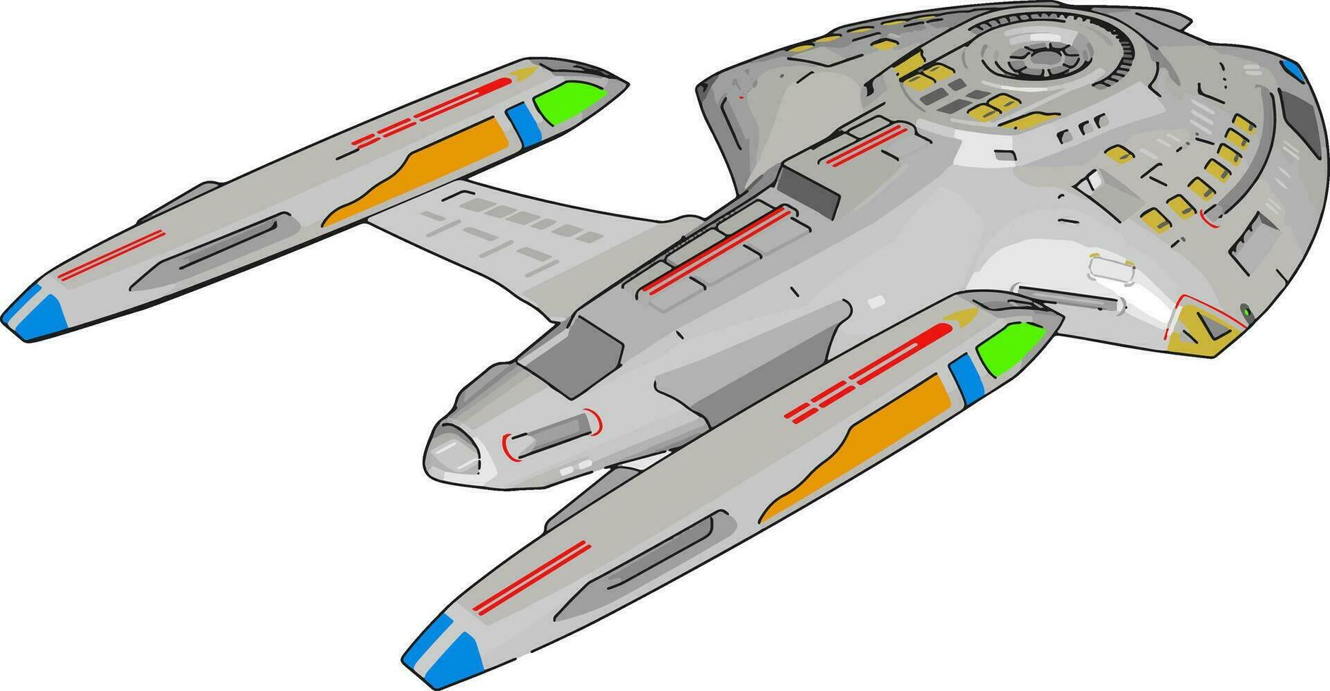 fantasía batalla crucero vector ilustración en blanco antecedentes