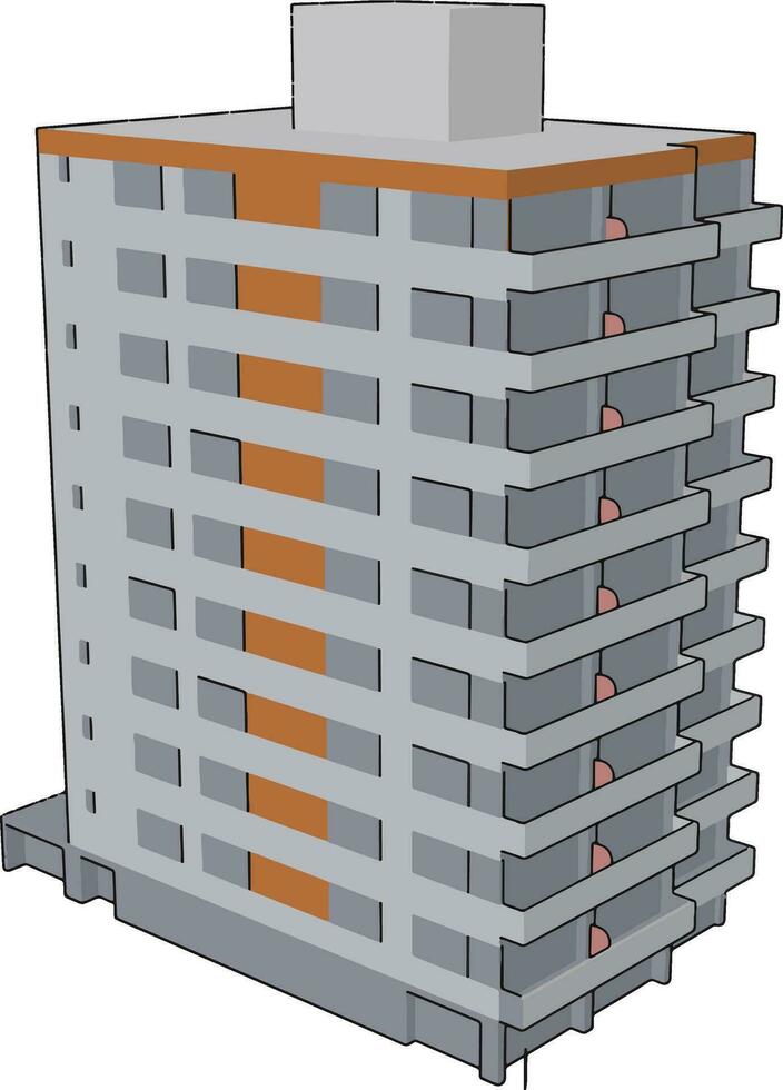 edificios de apartamentos, ilustración, vector sobre fondo blanco.