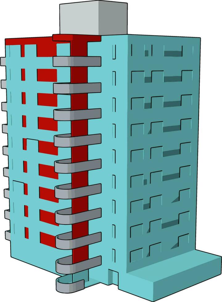 edificios de apartamentos, ilustración, vector sobre fondo blanco.