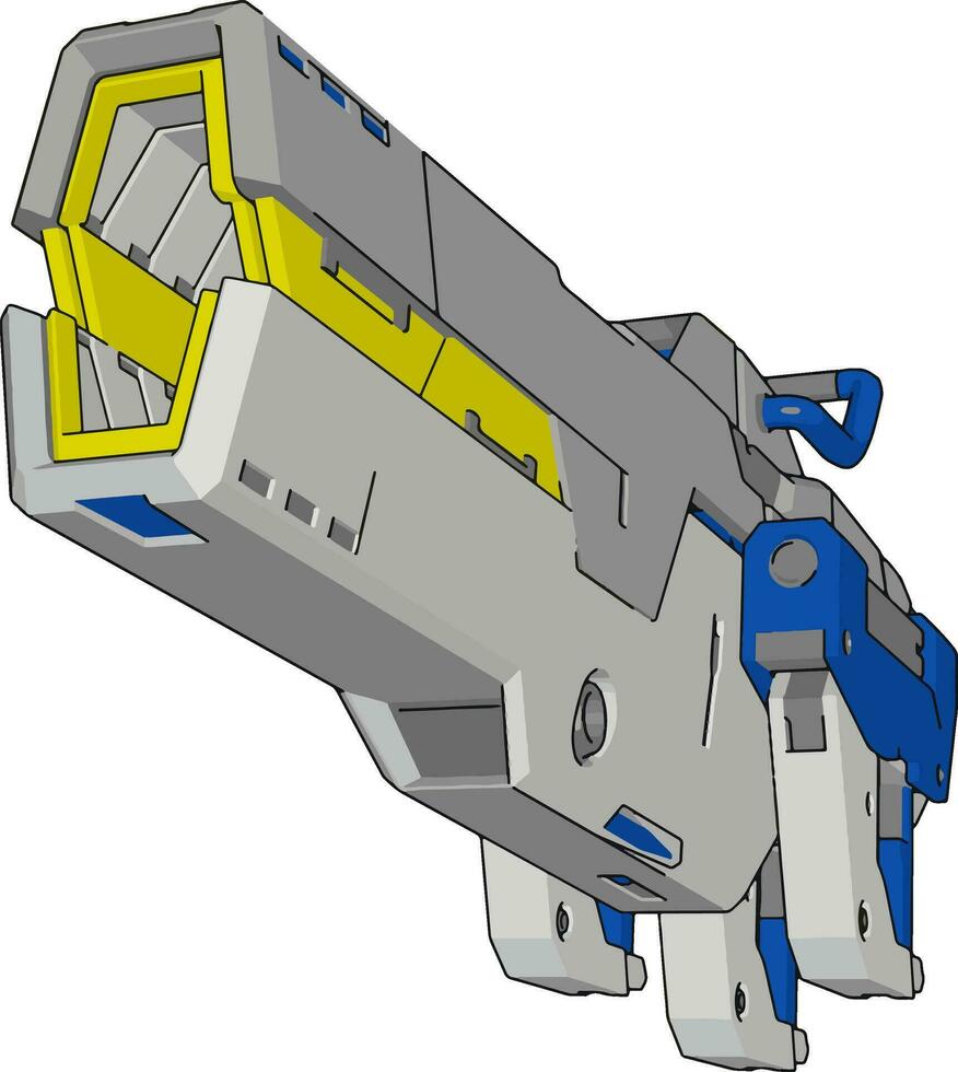 Laser gun, illustration, vector on white background.