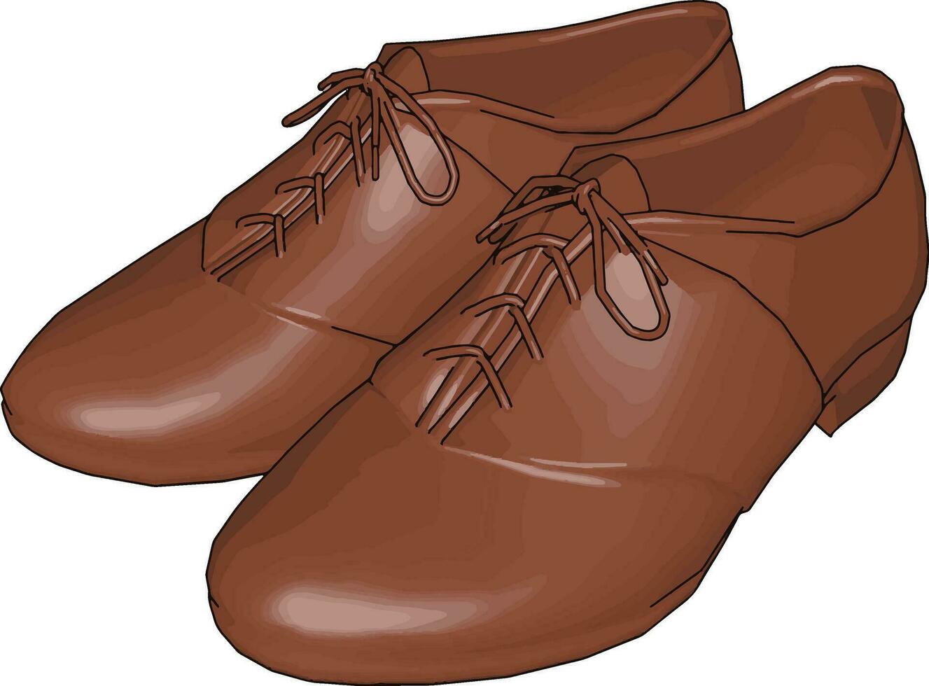 Model of a shoes, illustration, vector on white background.