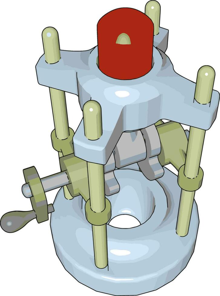 Gate valves, illustration, vector on white background.
