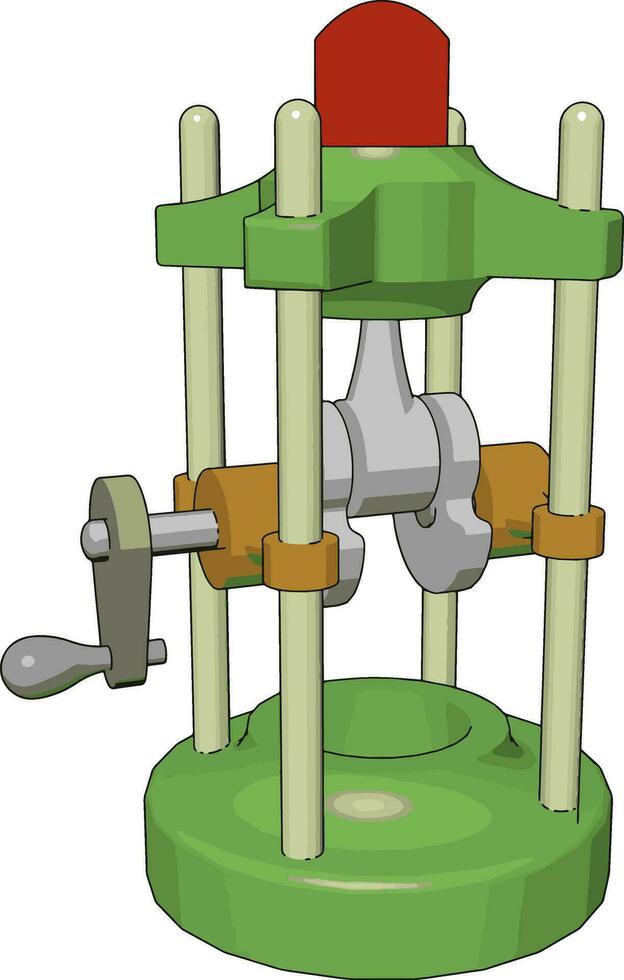 Green gate valves, illustration, vector on white background.