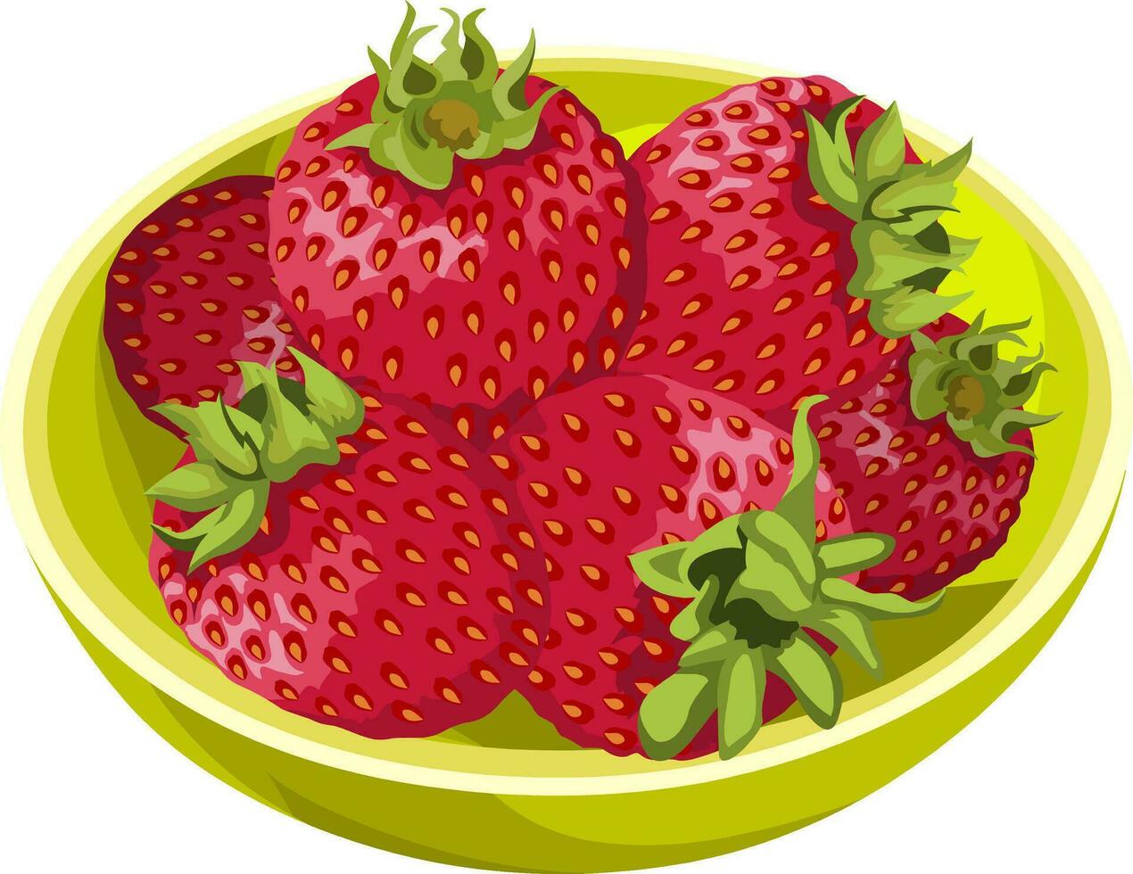 Vector of fresh strawberries.