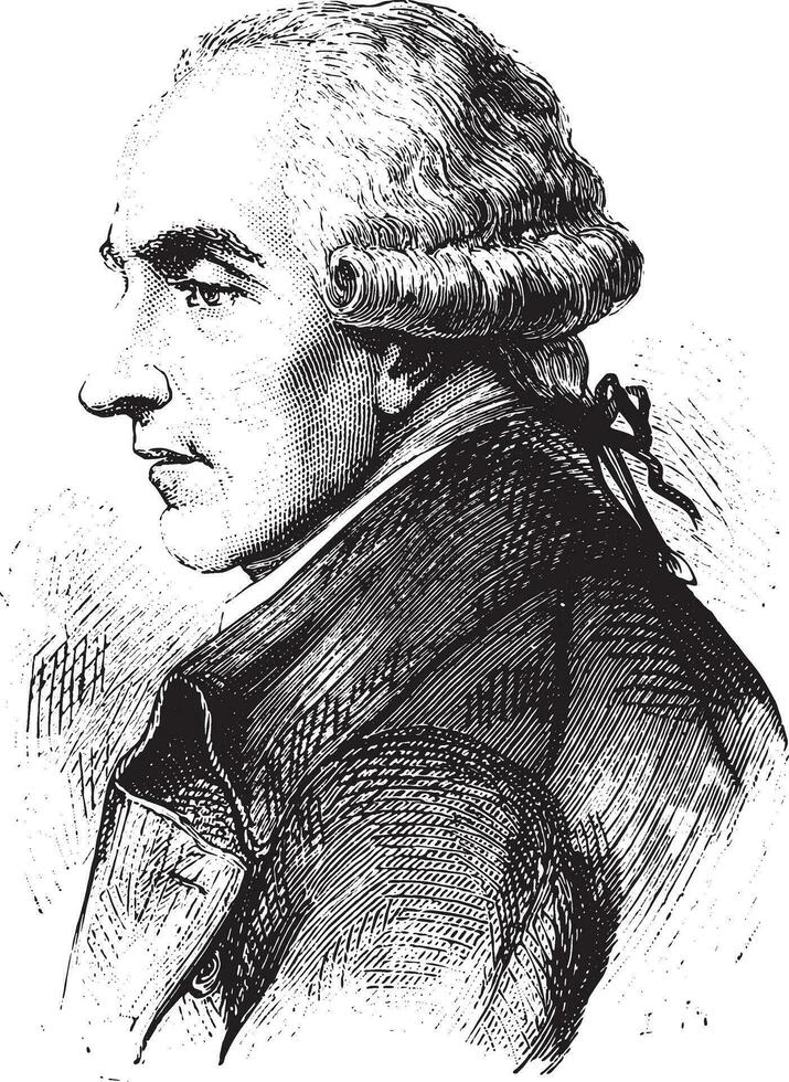 Laplace, vintage engraving. vector