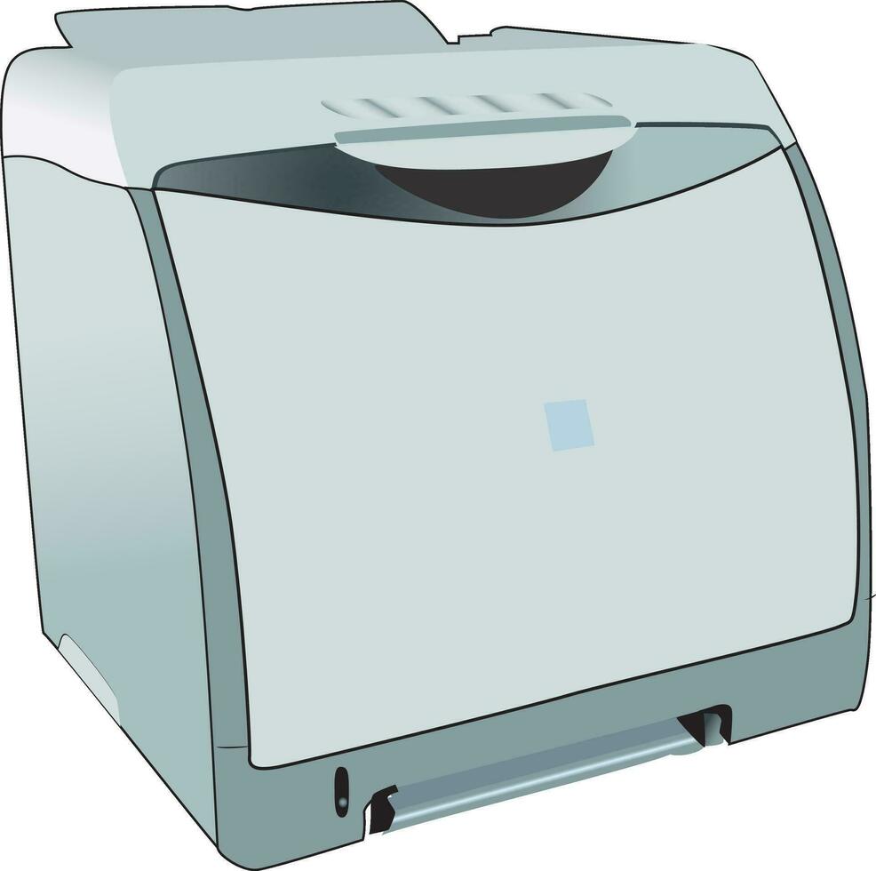 Laserjet laser printer for office vector