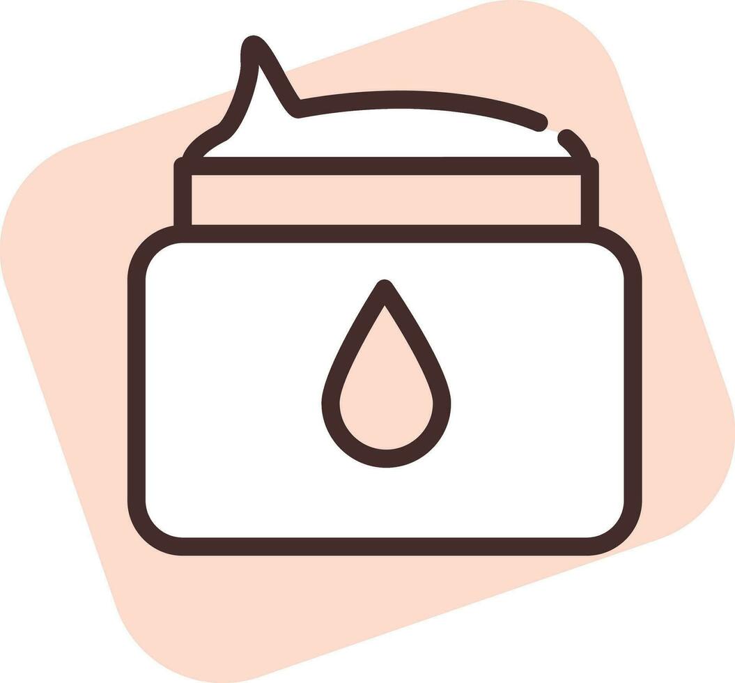 Beauty cream, icon, vector on white background.