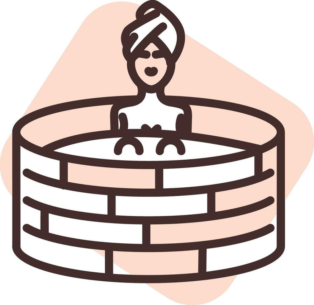 Beauty spa, icon, vector on white background.