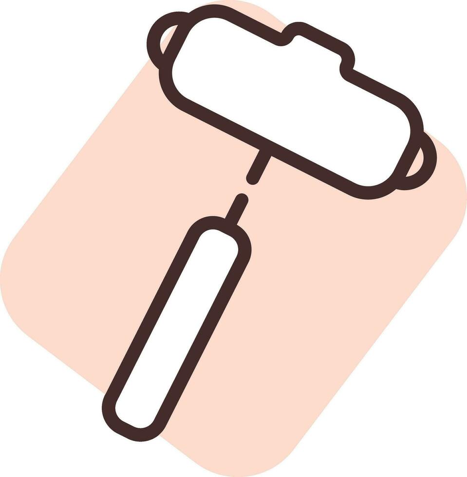 Medical hammer , icon, vector on white background.